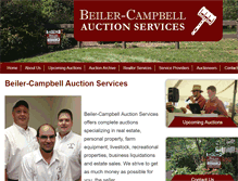 Tablet Screenshot of beiler-campbellauctions.com